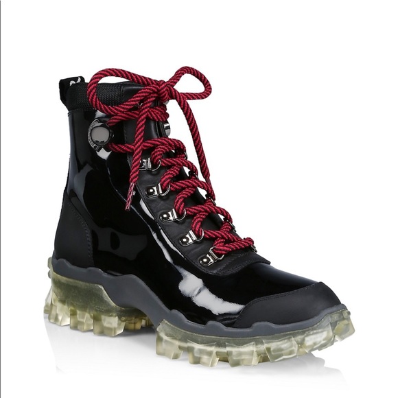 Moncler helis patent leather hiking boots Clearance
